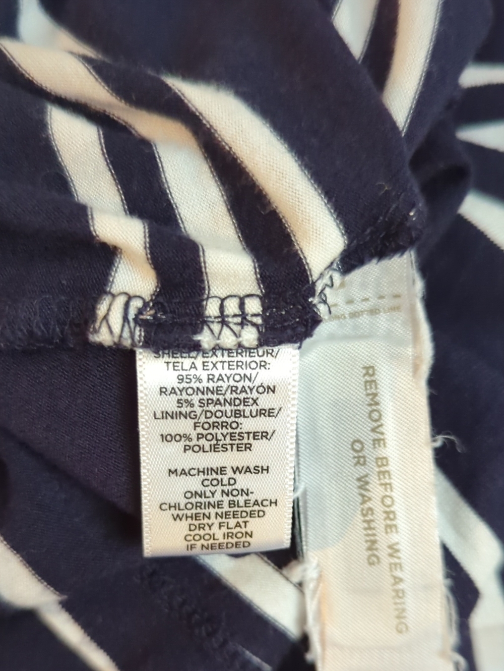 LOFT Navy And White Striped Maxi Dress - Picture 8 of 8